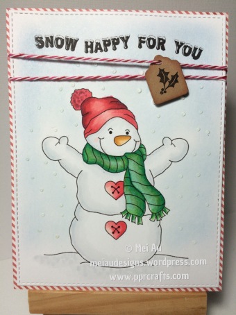 Stamp Art by Kathryn, Happy Snowman